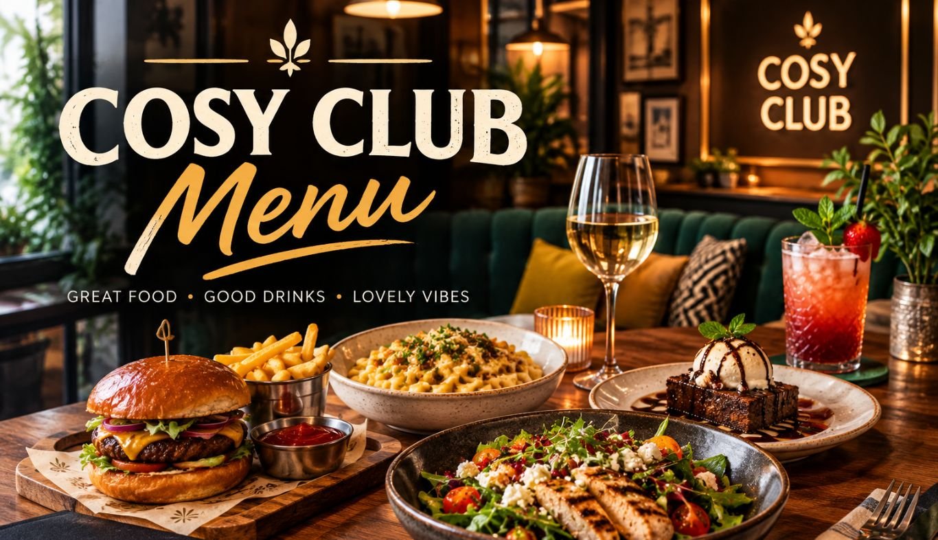 Cosy Club Menu