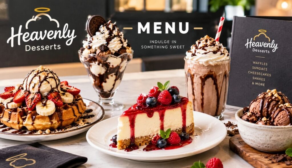 Heavenly Desserts Menu