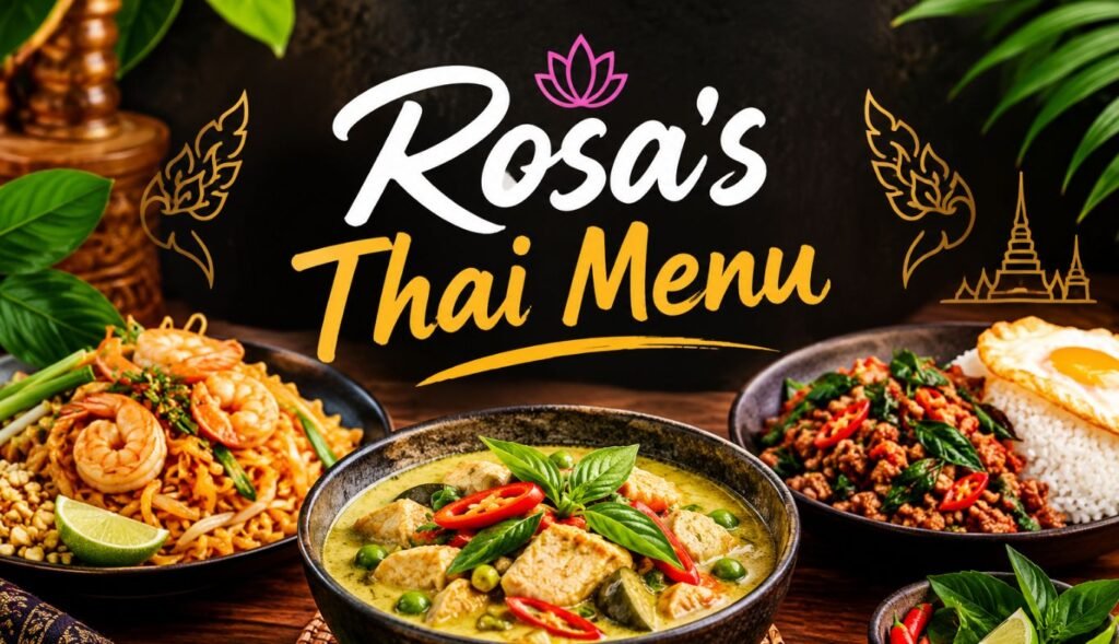 Rosa's Thai Menu