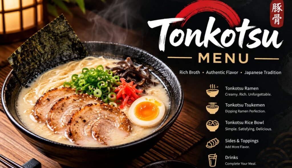 Tonkotsu Menu
